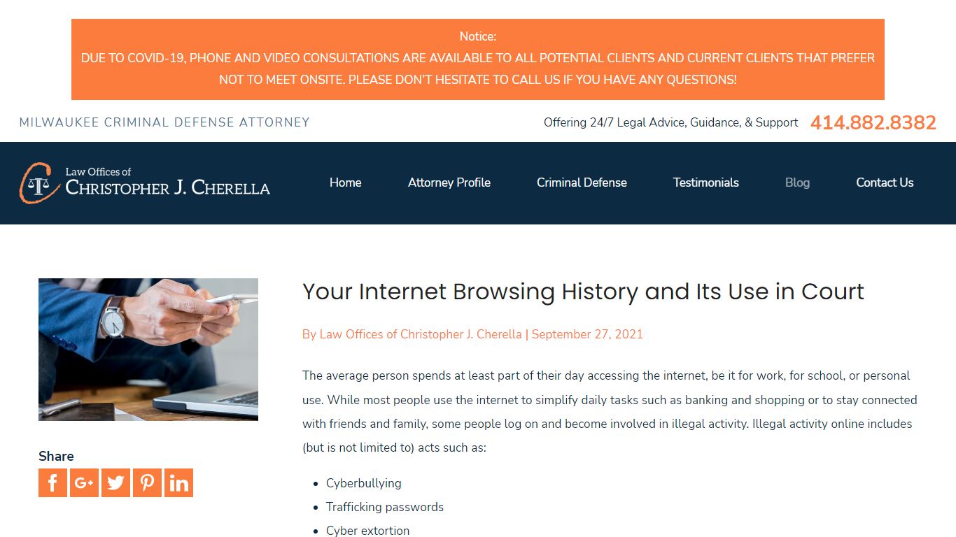 Your Internet Browsing History and Its Use in Court - Law Offices of ...